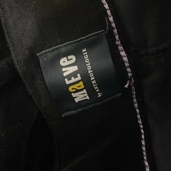 anthropologie Maeve the Colette black velvet Wide-Leg 24w - Picture 5 of 9